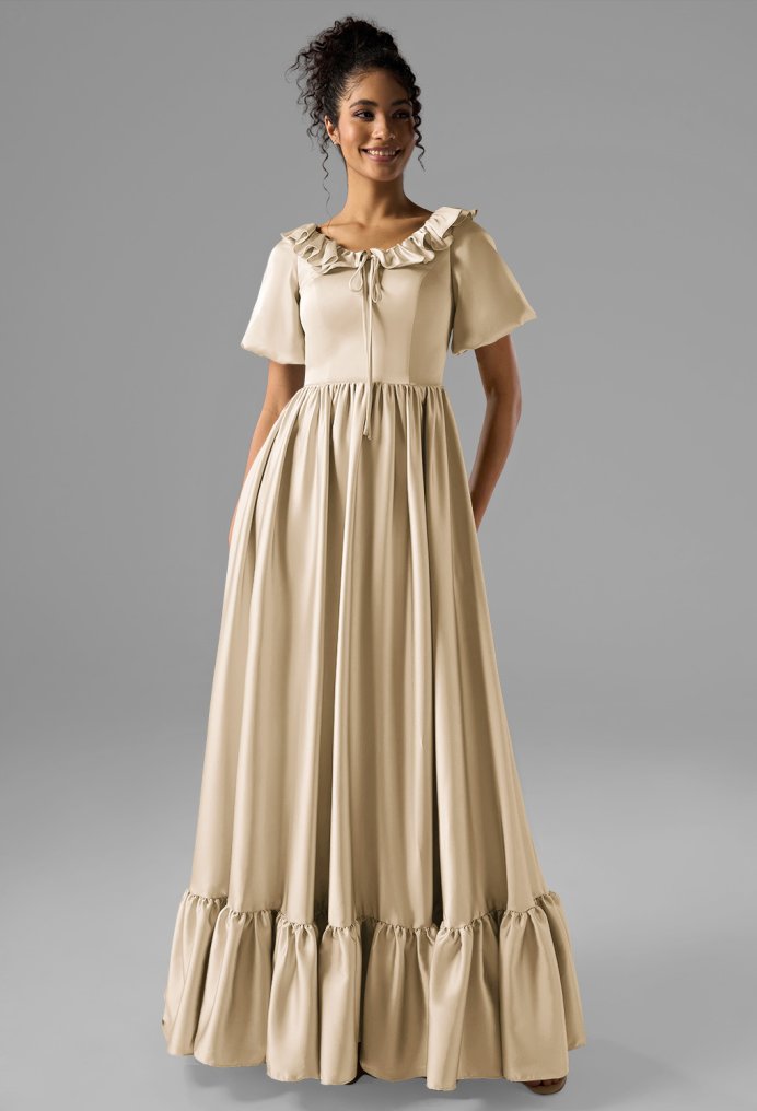 AW Sumayyah Champagne  Bridesmaid Dresses